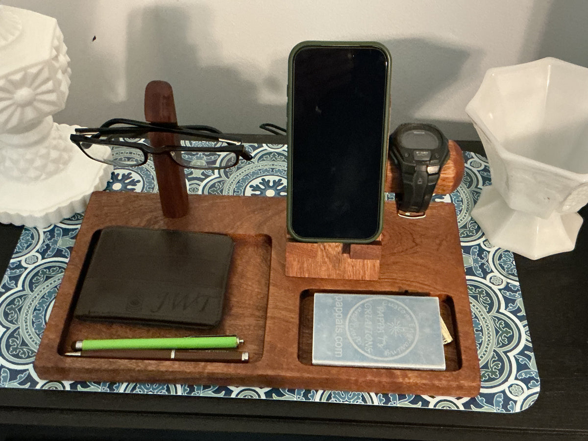VALET WITH PHONE,WATCH, GLASSES HOLDER